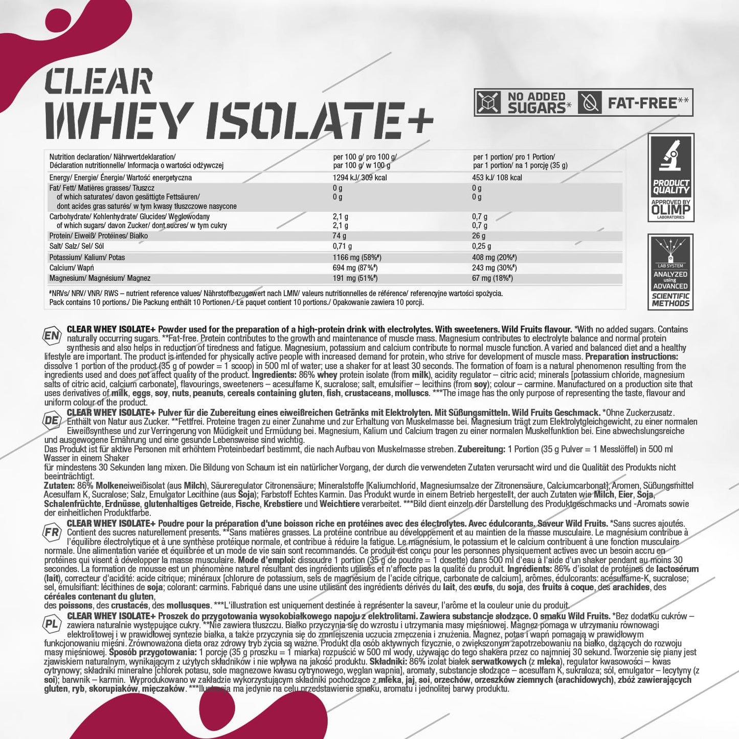 CLEAR WHEY ISOLAT+ | 350G Nutricore Nutrition®