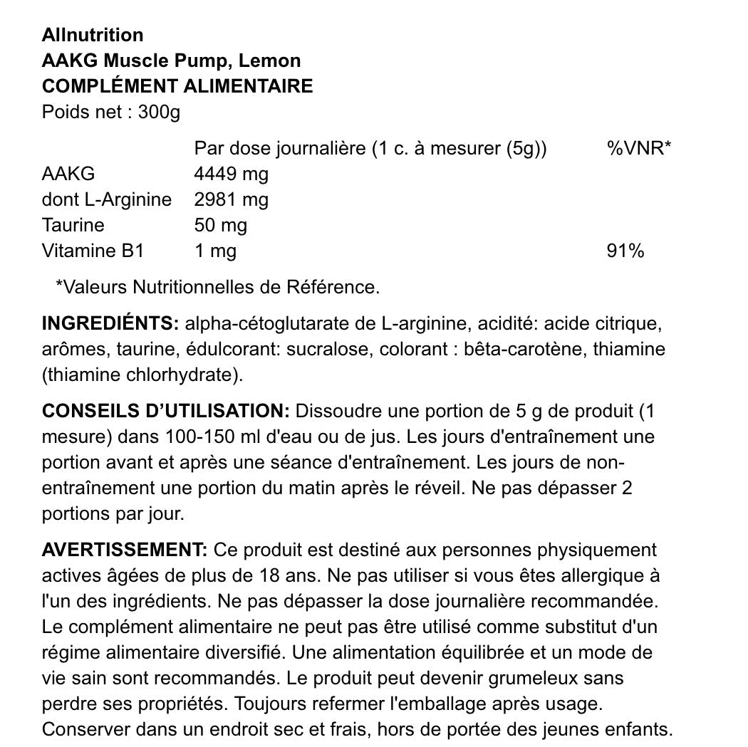 AAKG Muscle Pump Nutricore Nutrition®