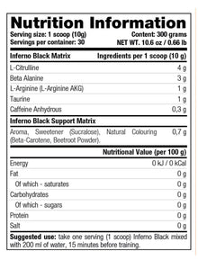 INFERNO BLACK STACKER - 300G Nutricore Nutrition®