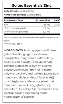 ZINC ESSENTIALS Nutricore Nutrition®