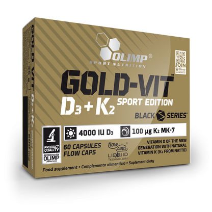 Gold-vit D3+K2 Sport Edition | 60 Caps Nutricore Nutrition®