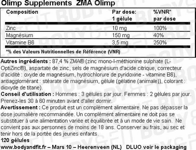 ZMA - 120 CAPS Nutricore Nutrition®