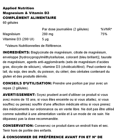 Magnesium & Vitamin D3 | 60 caps Nutricore Nutrition®