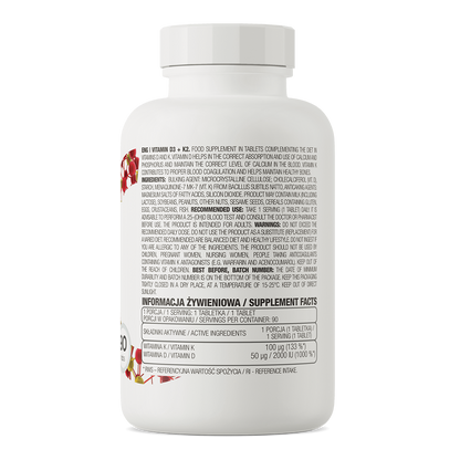 OstroVit Vitamin D3 + K2 90 tablets Nutricore Nutrition®