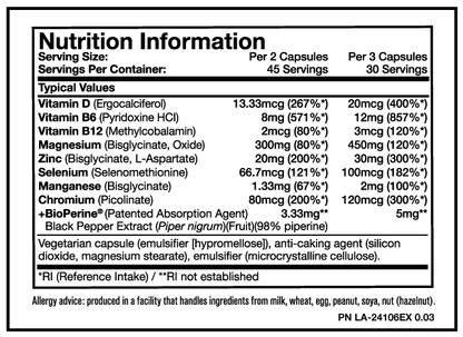 ZMA Mutant 90 Vege Caps Nutricore Nutrition®
